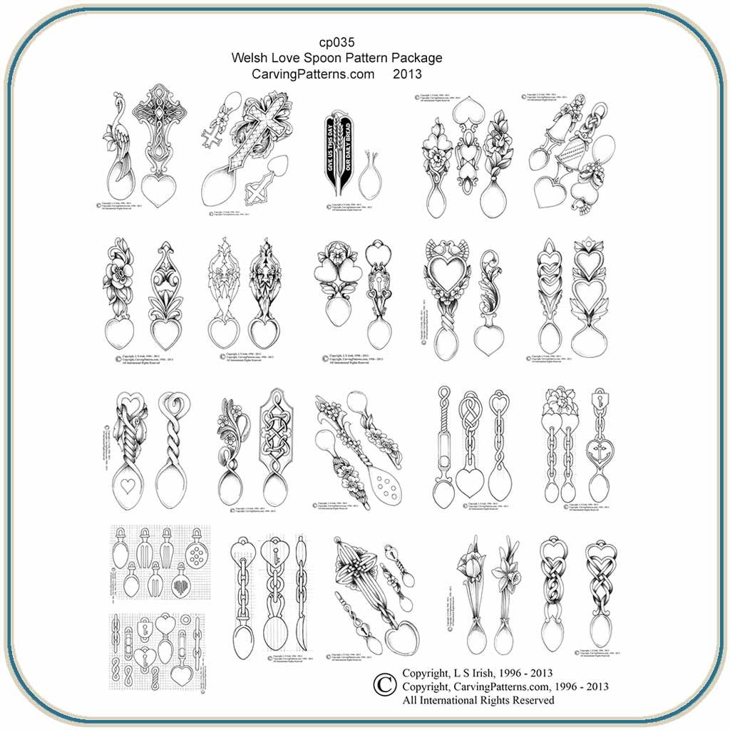 Welsh Love Spoons Patterns – Classic Carving Patterns