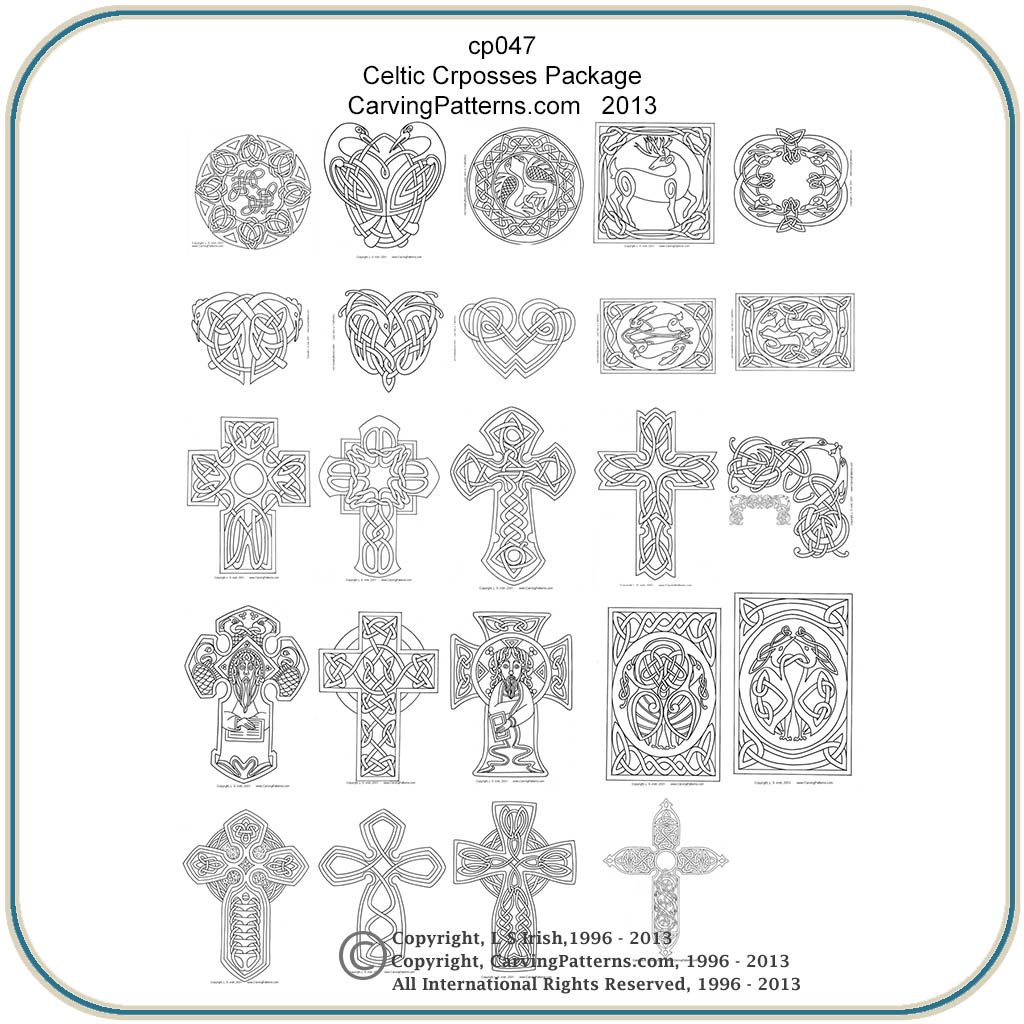 Celtic Crosses & Panels Patterns Classic Carving Patterns