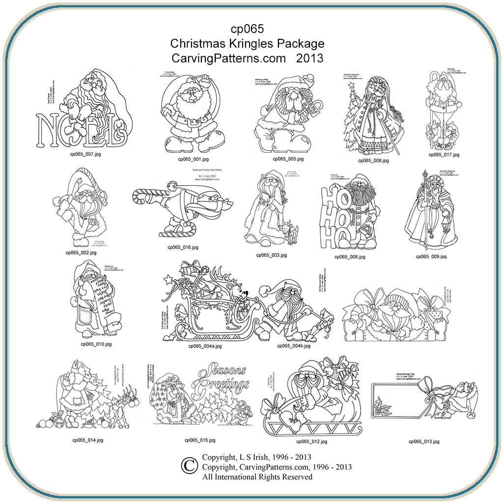 Christmas Kringles Patterns – Classic Carving Patterns