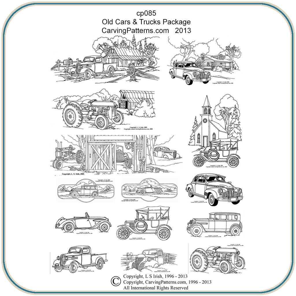 old cars trucks patterns $ 10 95 exclusive designs by lora s irish 11 