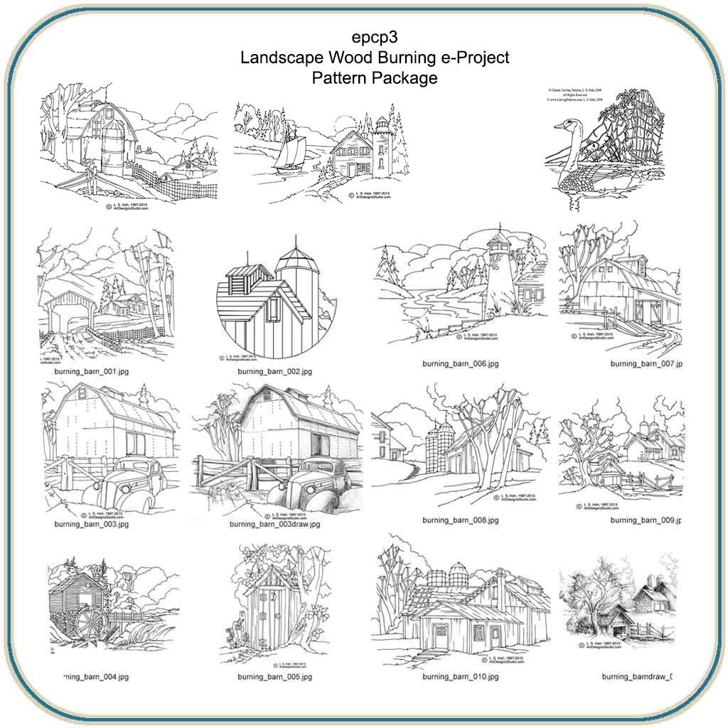 Landscape Wood Burning eProject – Classic Carving Patterns