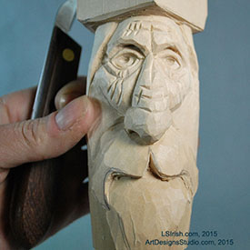 wood carving the wood spirit with Lora Irish