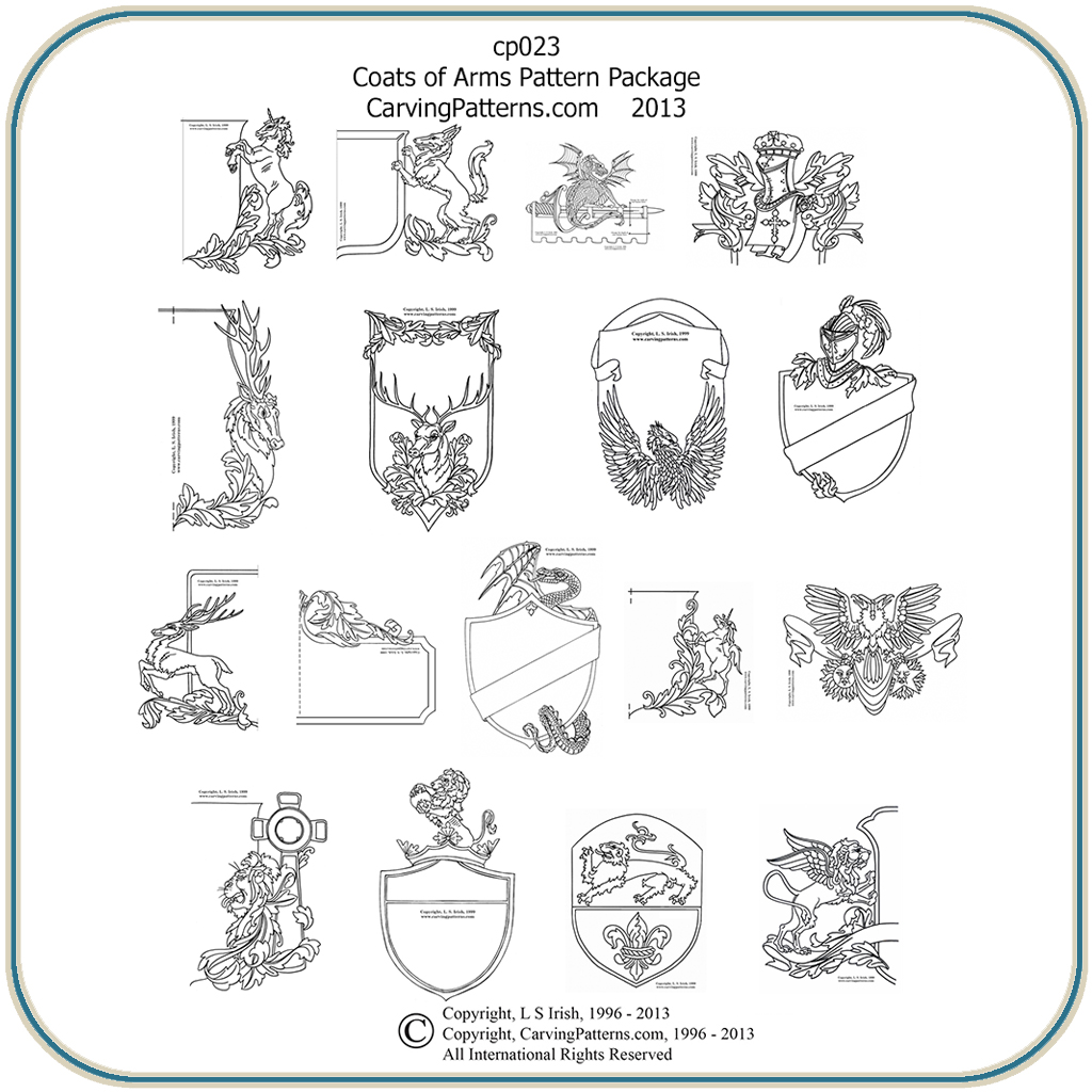 Coats Of Arms Heraldry Patterns Classic Carving Patterns Art Designs Studio