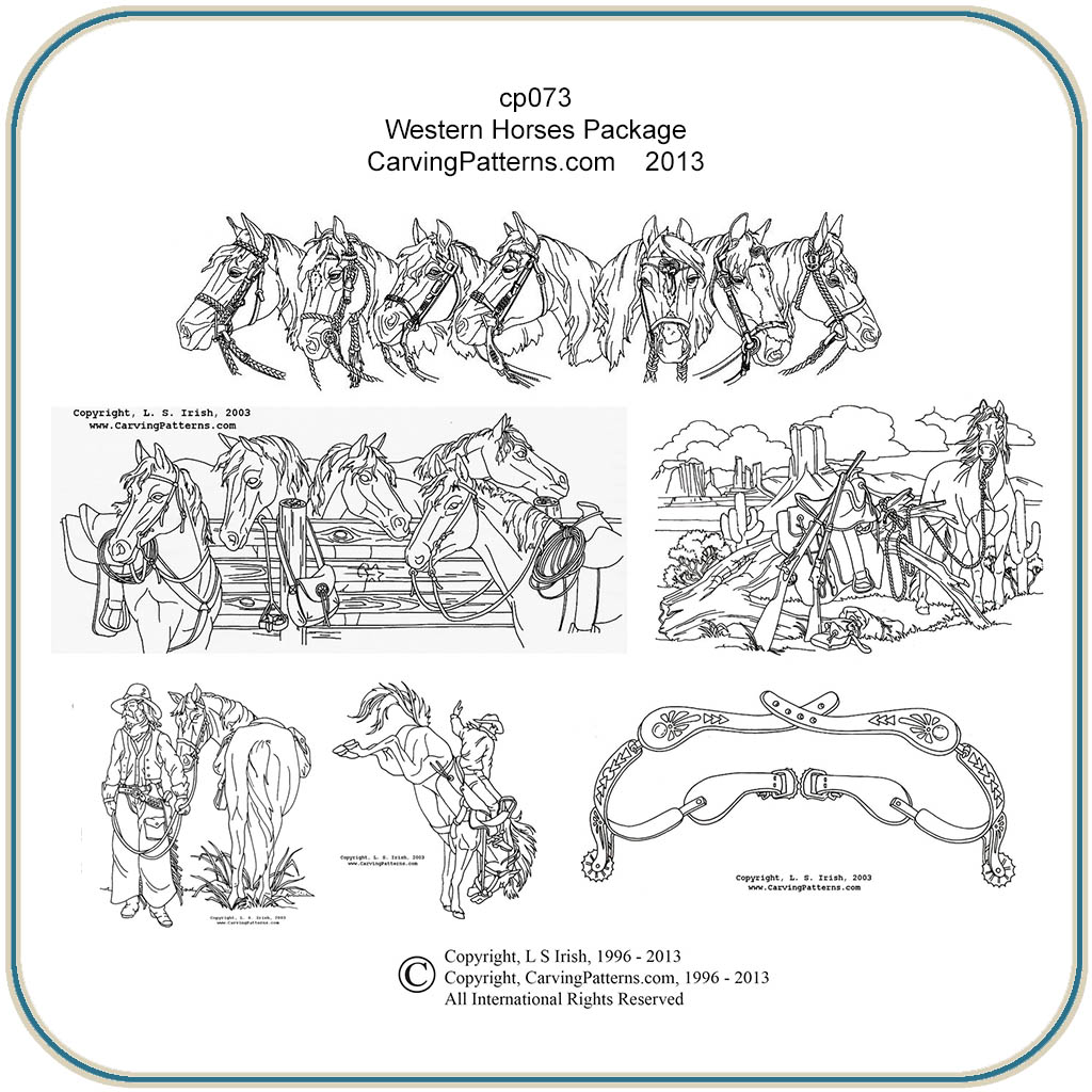 Western Horses Patterns – Classic Carving Patterns