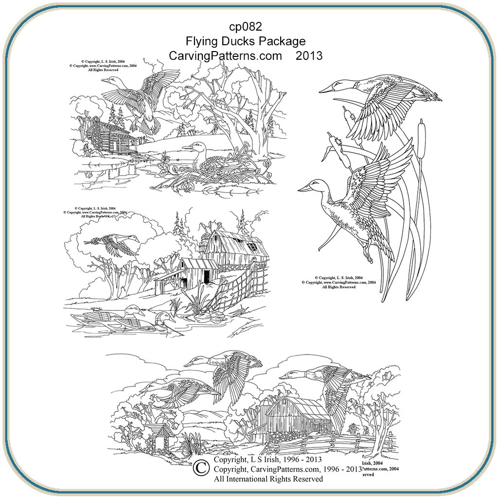 Flying Ducks Patterns – Classic Carving Patterns