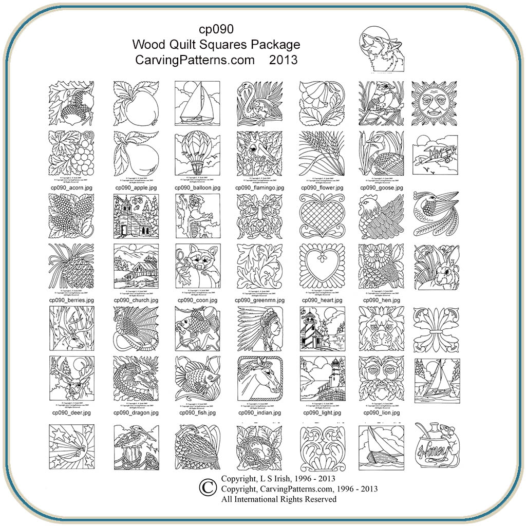 Wood Quilt Squares Patterns – Classic Carving Patterns