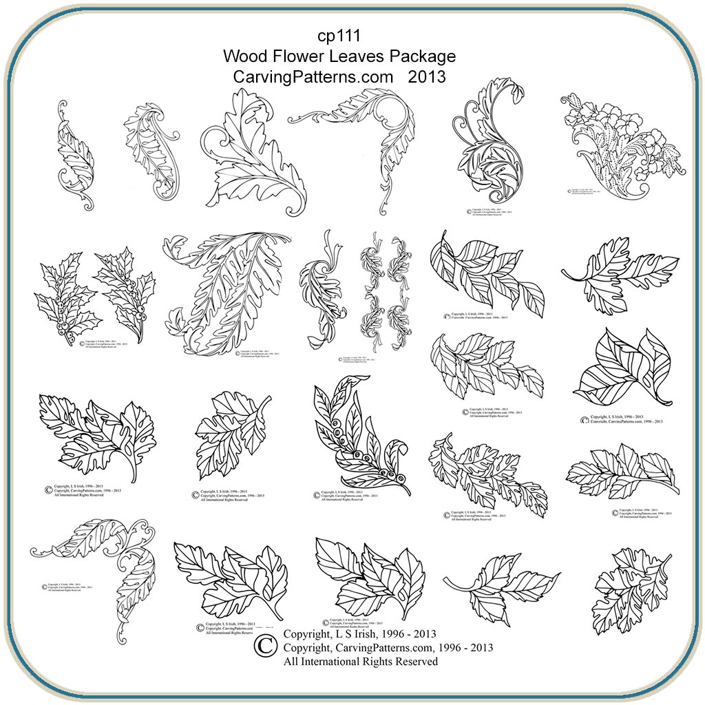 oak leaf leather carving pattern