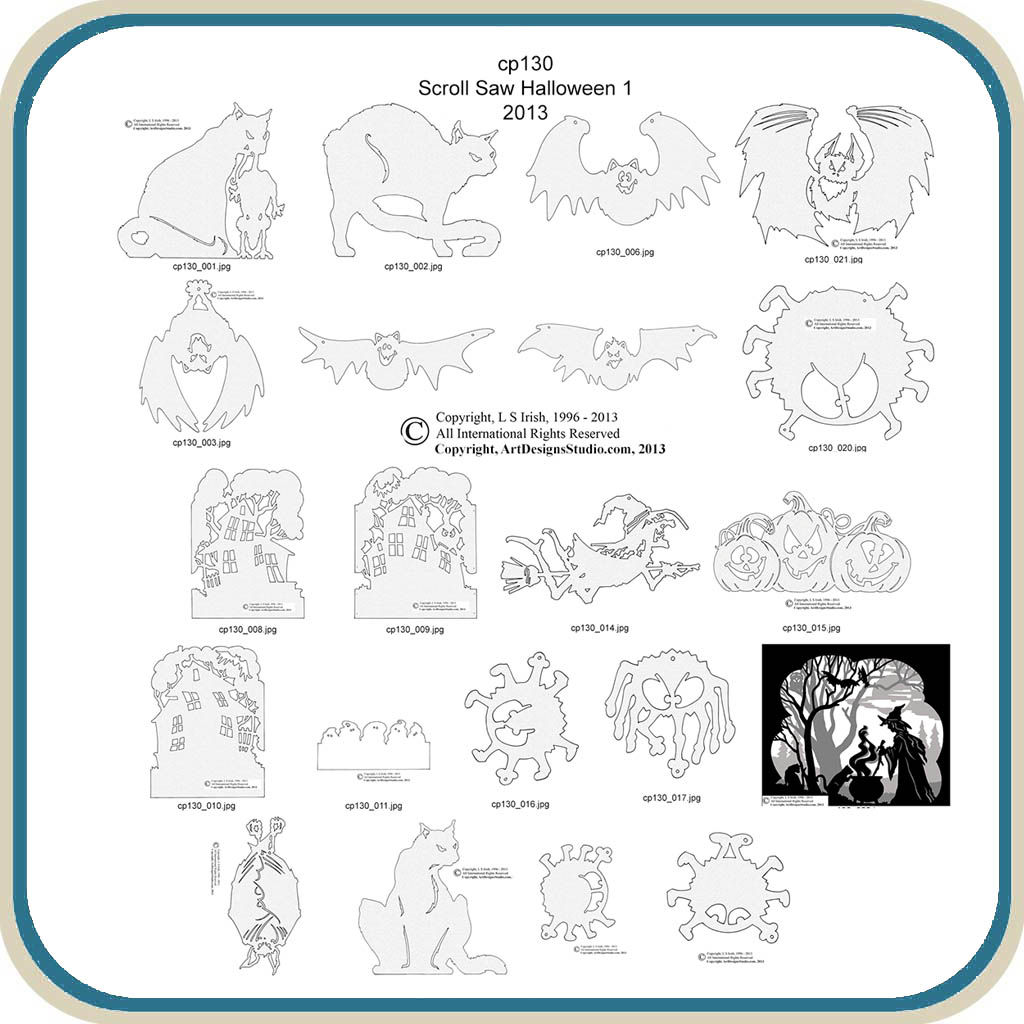 Halloween Scroll Saw 1 Patterns – Classic Carving Patterns