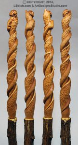 Free Cane Carving Wood Project - Twistie Sticks by Lora Irish